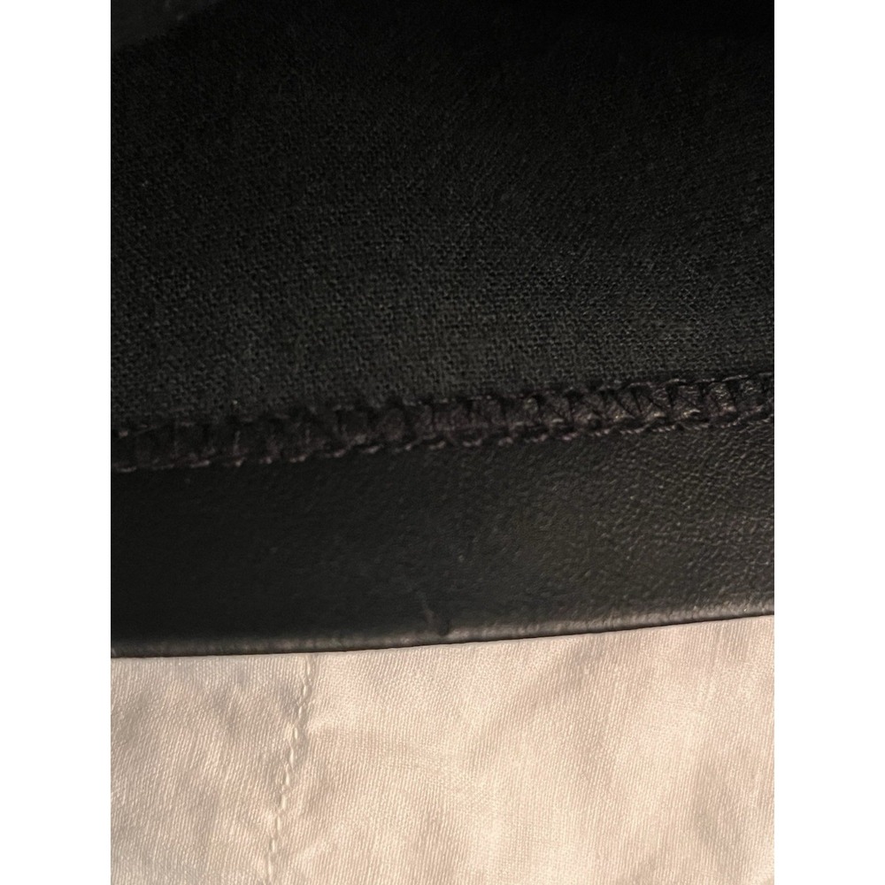 Express Black Faux Leather Mini Skirt Y2K Sz 7  Vegan Grunge Festival Rave - Picture 4 of 5
